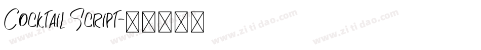 Cocktail Script字体转换